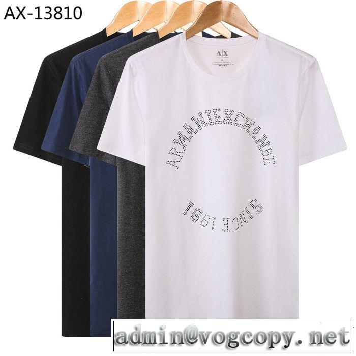 春夏のトレンドアイテム 通勤の定番 ARMANI アルマーニ 半袖Tシャツ 4色可選