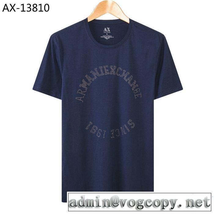 春夏のトレンドアイテム 通勤の定番 ARMANI アルマーニ 半袖Tシャツ 4色可選