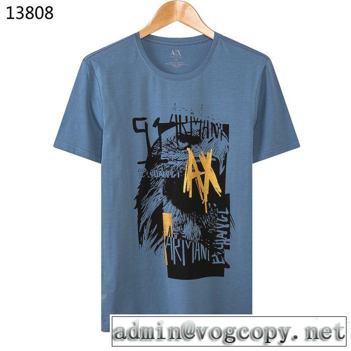 一気にトレンド感満載な着こなし 抜け感スゴイ ARMANI アルマーニ 4色可選 半袖Tシャツ