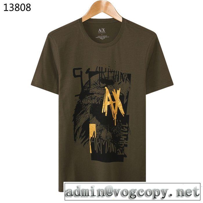 一気にトレンド感満載な着こなし 抜け感スゴイ ARMANI アルマーニ 4色可選 半袖Tシャツ
