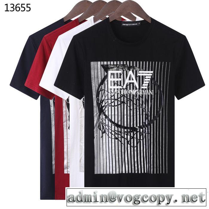 ARMANI アルマーニ 半袖Tシャツ 4色可選 夏らしい爽やかさ 知的優秀アイテム