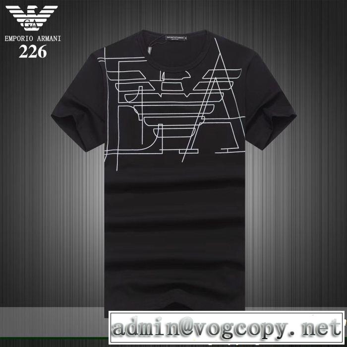 今年もトレンド ARMANI アルマーニ 半袖Tシャツ 3色可選 目を引く春夏トップス