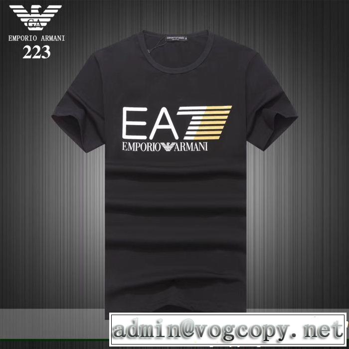 ARMANI アルマーニ 半袖Tシャツ 3色可選 透け感新作がイチ推し 大人っぽく仕上げ