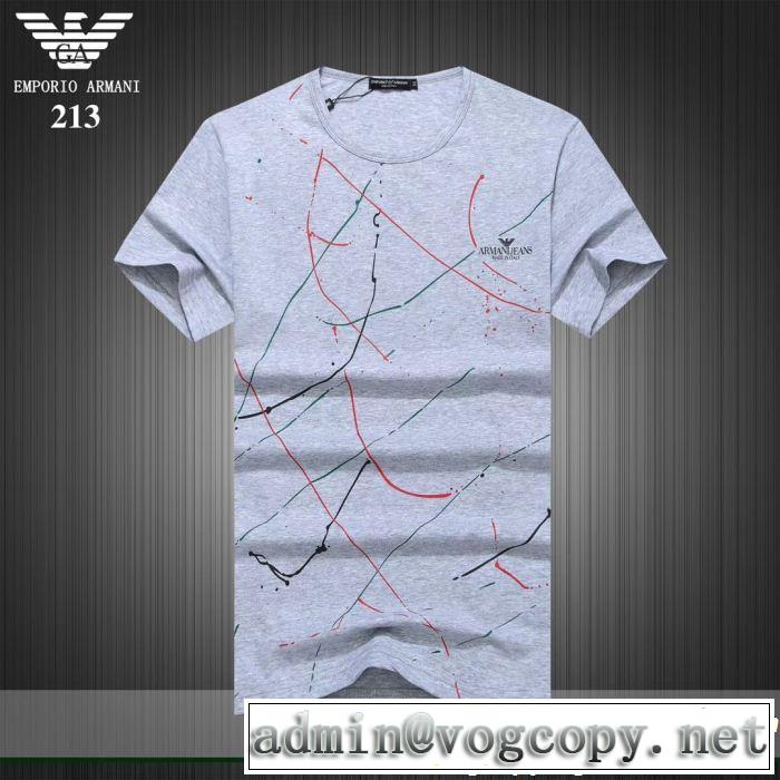 3色可選 甘過ぎず大人な印象に 今年流大人っぽさ ARMANI アルマーニ 半袖Tシャツ