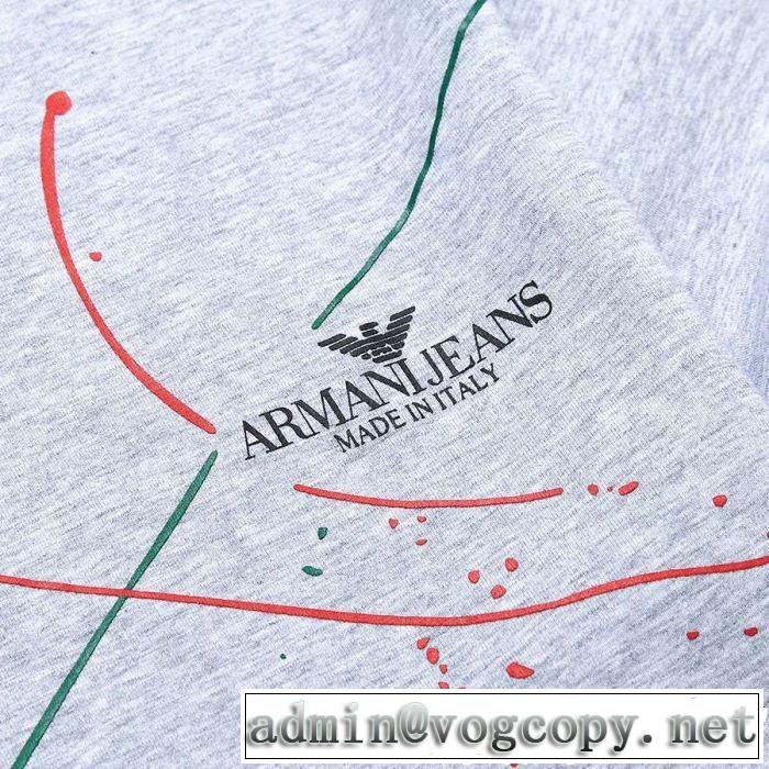 3色可選 甘過ぎず大人な印象に 今年流大人っぽさ ARMANI アルマーニ 半袖Tシャツ