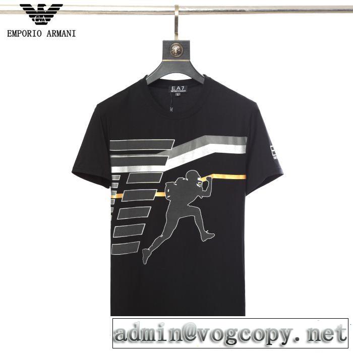  2019年の春夏に着たい アルマーニ ARMANI 透け感優しい 2色可選 Tシャツ/ティーシャツ 大人っぽく仕上げ 