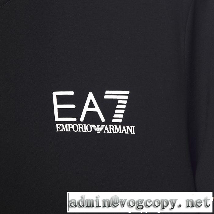 Tシャツ/ティーシャツ この夏は注目新作 アルマーニ ARMANI 抜け感スゴイ 2色可選  リッチな印象に