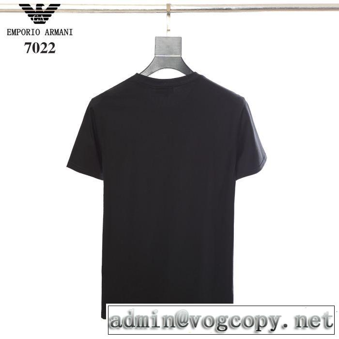 2色可選 今っぽいトレンド アルマーニ大人の余裕が漂う ARMANI Tシャツ/ティーシャツ夏っぽさ新作アイテム