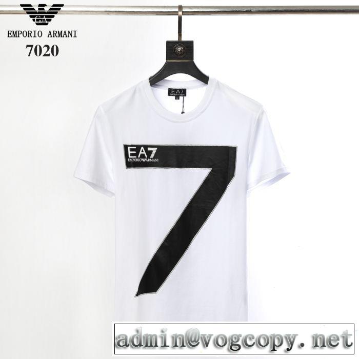 爽やかな色合い 2色可選今季のトレンド人気新作  Tシャツ/ティーシャツ アルマーニ ARMANI 好印象な上品スタイル