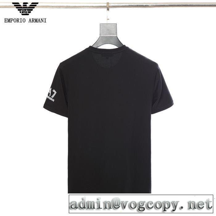 今旬のシルエットバランス アルマーニ 2色可選 ARMANI ちょっと大人の印象 スタイルアップ上品 Tシャツ/ティーシャツ