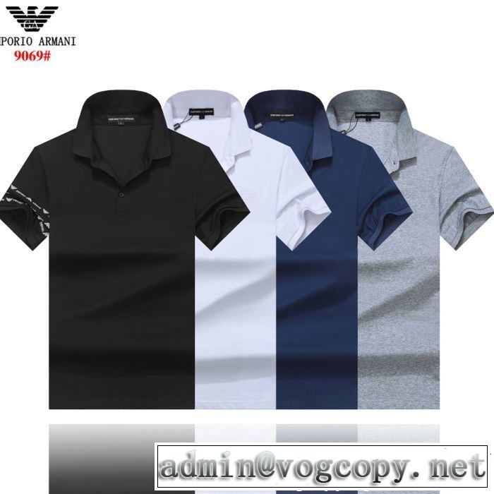 今年の正解大人気新作 2019年春夏流行ファッション ARMANI アルマーニ  半袖Tシャツ 4色可選