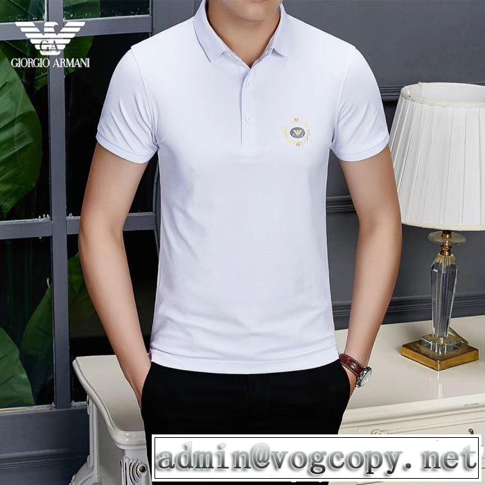 半袖Tシャツ 2色可選 2019春夏の大注目トレンド 春色の最旬の人気アイテム ARMANI アルマーニ