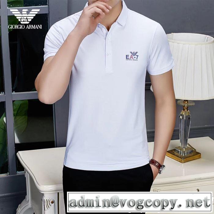 ARMANI アルマーニ  半袖Tシャツ 2色可選 2019年春夏シーズンの人気 オシャレ印象で人気の高い