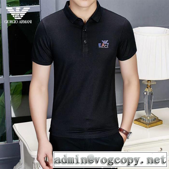 ARMANI アルマーニ  半袖Tシャツ 2色可選 2019年春夏シーズンの人気 オシャレ印象で人気の高い