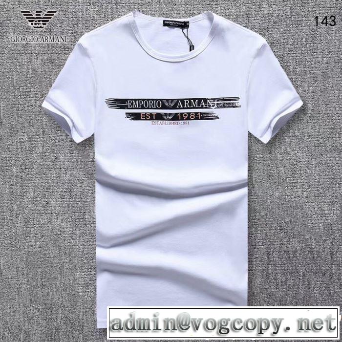 3色可選 2019SSのトレンド商品 欠かせない限定アイテム 半袖Tシャツ ARMANI アルマーニ