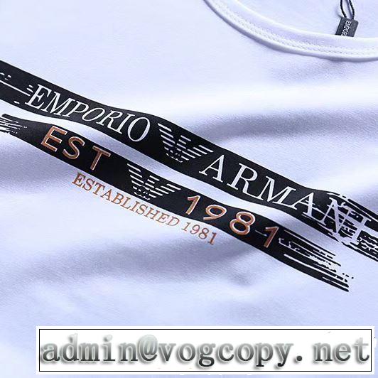 3色可選 2019SSのトレンド商品 欠かせない限定アイテム 半袖Tシャツ ARMANI アルマーニ