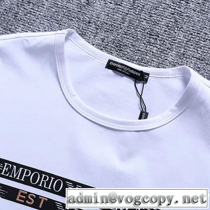 3色可選 2019SSのトレンド商品 欠かせない限定アイテム 半袖Tシャツ ARMANI アルマーニ