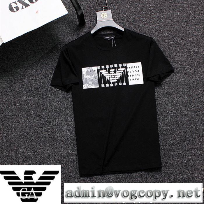 2019春夏の大注目トレンド 大人っぽいファション感 ARMANI アルマーニ  半袖Tシャツ 3色可選