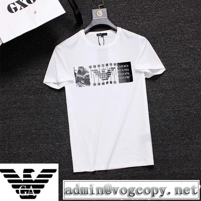 2019春夏の大注目トレンド 大人っぽいファション感 ARMANI アルマーニ  半袖Tシャツ 3色可選