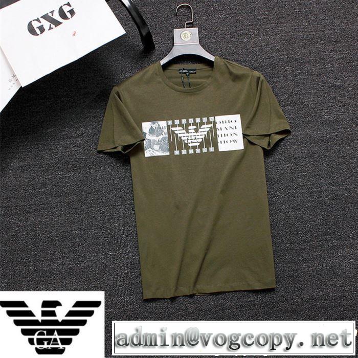 2019春夏の大注目トレンド 大人っぽいファション感 ARMANI アルマーニ  半袖Tシャツ 3色可選