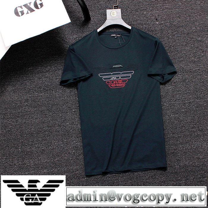 大人っぽく着こなし ARMANI アルマーニ  半袖Tシャツ 3色可選 【2019年】夏のファッション