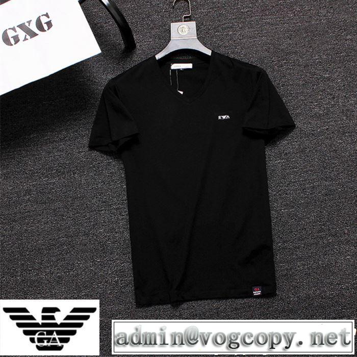 【2019年】夏のファッション 3色可選 2019春夏は人気定番  ARMANI アルマーニ  半袖Tシャツ