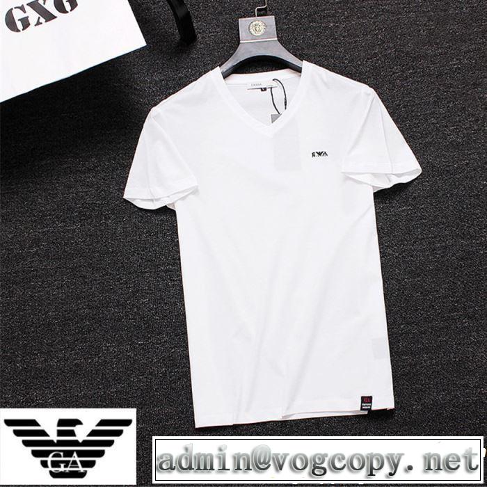 【2019年】夏のファッション 3色可選 2019春夏は人気定番  ARMANI アルマーニ  半袖Tシャツ
