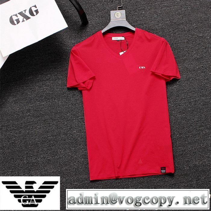 【2019年】夏のファッション 3色可選 2019春夏は人気定番  ARMANI アルマーニ  半袖Tシャツ