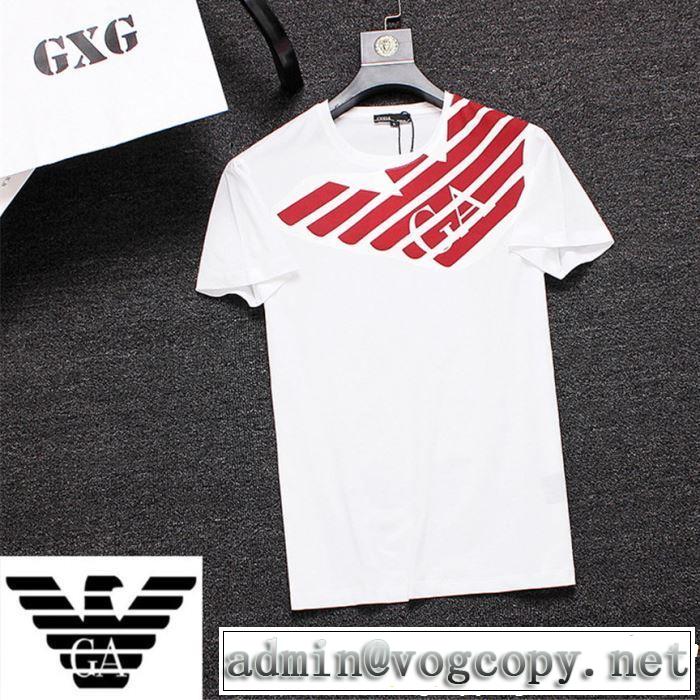 ARMANI アルマーニ  半袖Tシャツ 3色可選 人気夏ファションおすすめ 2019年春夏シーズンの人気