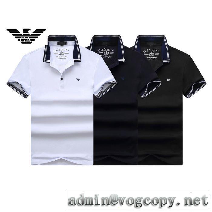 最近のトレンドアイテム おしゃれな夏ファッション2019 ARMANI アルマーニ  3色可選 半袖Tシャツ