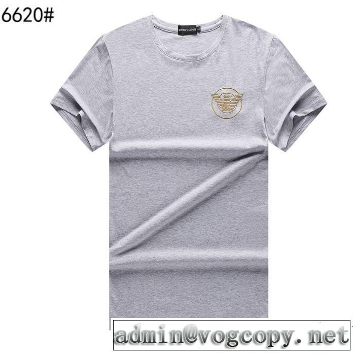 半袖Tシャツ 4色可選 クラシカルな雰囲気 2019年夏の一押しファッションアイテム ARMANI アルマーニ
