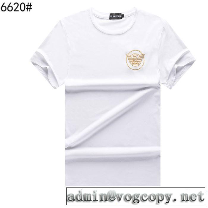 半袖Tシャツ 4色可選 クラシカルな雰囲気 2019年夏の一押しファッションアイテム ARMANI アルマーニ