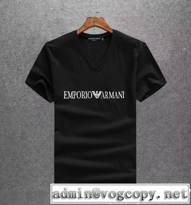 夏らしい季節感 大人カジュアル夏ファッション2019 ARMANI アルマーニ  半袖Tシャツ 3色可選