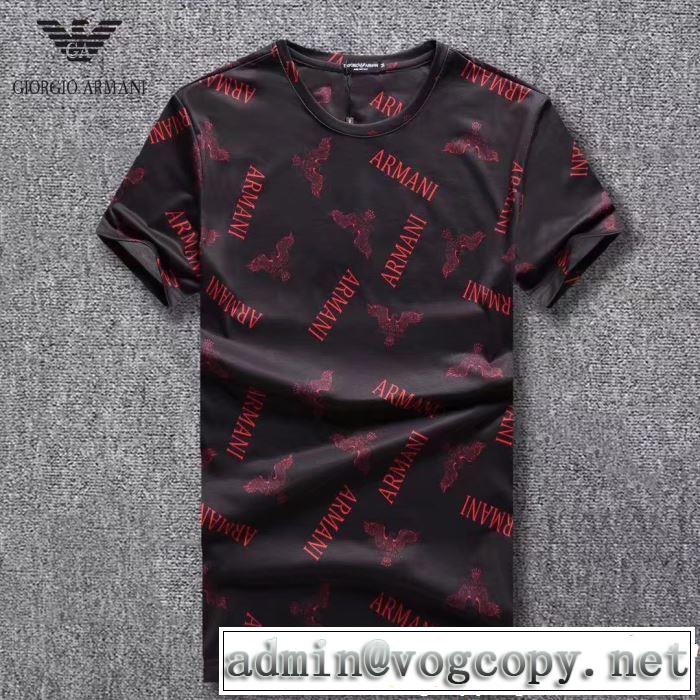 2019年春夏流行ファッション 大人可愛いスタイル ARMANI アルマーニ  半袖Tシャツ 3色可選