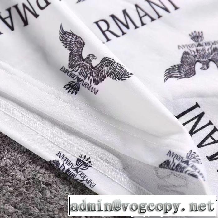 2019年春夏流行ファッション 大人可愛いスタイル ARMANI アルマーニ  半袖Tシャツ 3色可選