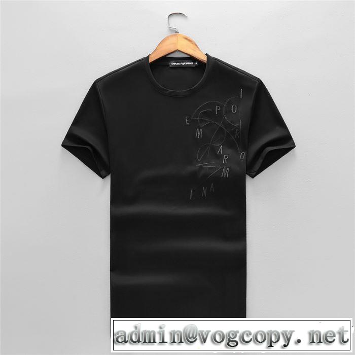定番のスタイル春夏限定 2019春夏も引き続きトレンド ARMANI アルマーニ 半袖Tシャツ 2色可選