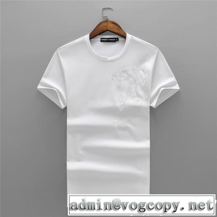 定番のスタイル春夏限定 2019春夏も引き続きトレンド ARMANI アルマーニ 半袖Tシャツ 2色可選
