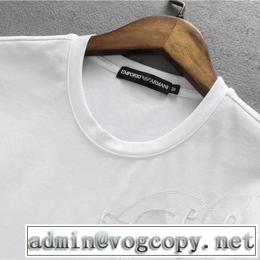 定番のスタイル春夏限定 2019春夏も引き続きトレンド ARMANI アルマーニ 半袖Tシャツ 2色可選