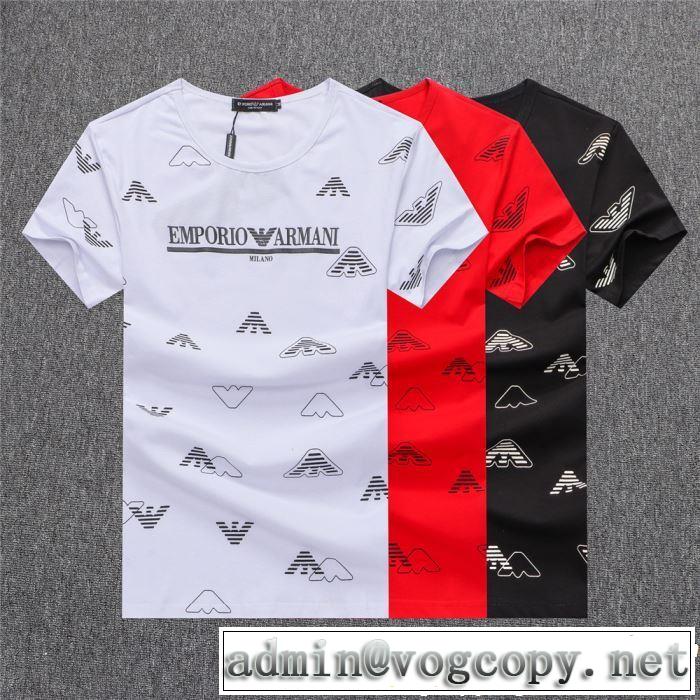 おすすめな大人のトレンド ARMANI アルマーニ 半袖Tシャツ 3色可選 【2019春夏】最新コレクション