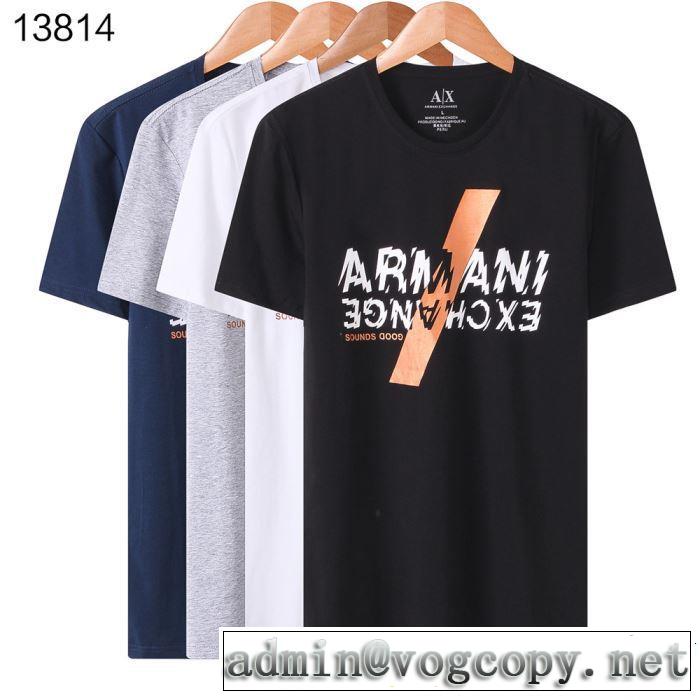 ARMANI アルマーニ 半袖Tシャツ 4色可選 今期のトレンド定番アイテム 2019SSのトレンド商品