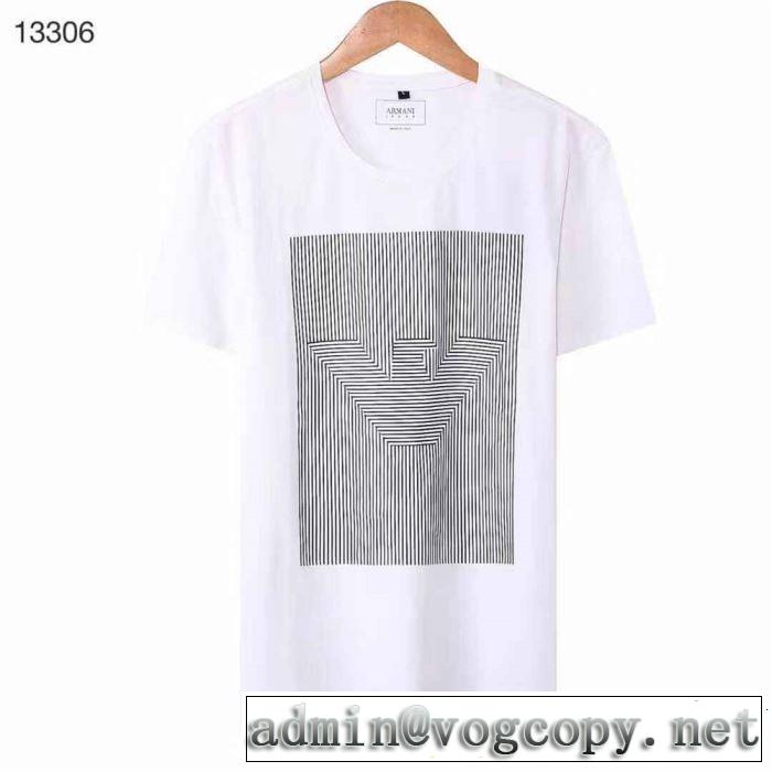 4色可選 半袖Tシャツ 夏ファッションのおすすめ 2019春夏も引き続き人気セール ARMANI アルマーニ