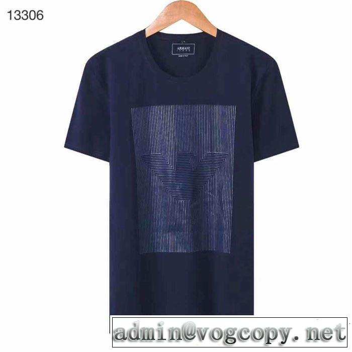 4色可選 半袖Tシャツ 夏ファッションのおすすめ 2019春夏も引き続き人気セール ARMANI アルマーニ