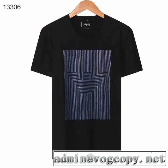 4色可選 半袖Tシャツ 夏ファッションのおすすめ 2019春夏も引き続き人気セール ARMANI アルマーニ