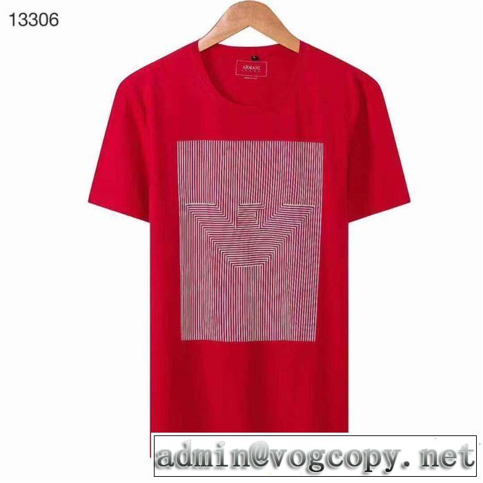 4色可選 半袖Tシャツ 夏ファッションのおすすめ 2019春夏も引き続き人気セール ARMANI アルマーニ