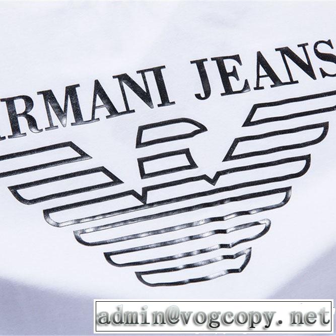今年春夏ファション流行り 2019年の春夏に着たい 通勤の定番 ARMANI アルマーニ 半袖Tシャツ 3色可選