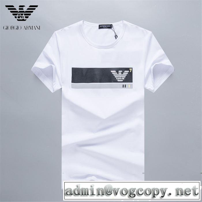 る春夏おすすめの人気商品 ARMANI アルマーニ 半袖Tシャツ 3色可選 2019年春夏流行ファッション