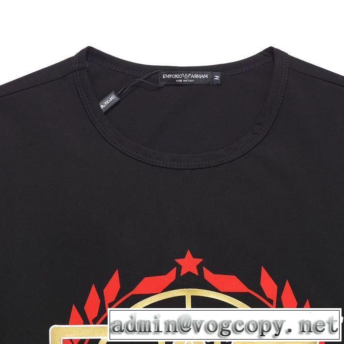 春夏の流行り2019新品 おしゃれデザインも大人気 ARMANI アルマーニ 半袖Tシャツ 3色可選