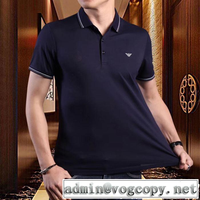 半袖Tシャツ 3色可選 オシャレ印象で人気の高い 2019春夏人気トレンドアイテム ARMANI アルマーニ
