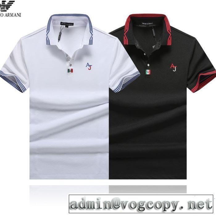 今季トレンドの限定アイテム ARMANI アルマーニ 半袖Tシャツ 2色可選 この夏は注目新作 2019夏色っぽさ