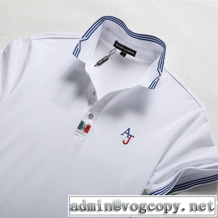 今季トレンドの限定アイテム ARMANI アルマーニ 半袖Tシャツ 2色可選 この夏は注目新作 2019夏色っぽさ